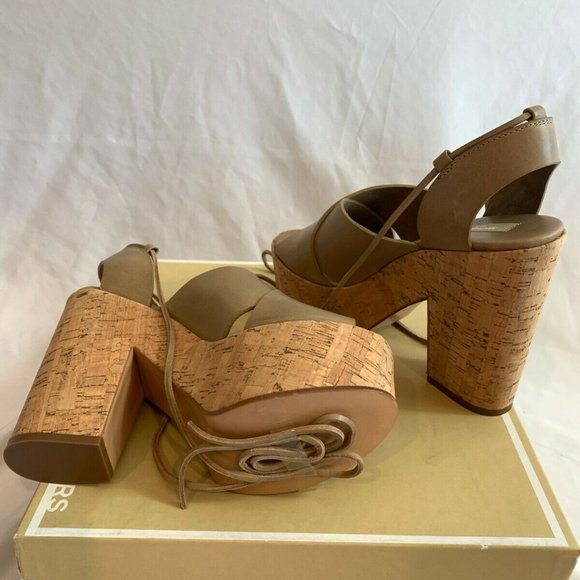 Michael Kors Collection MK 18044 Wedge Strappy Sandals size 38 US 8 $825 - Picture 6 of 7